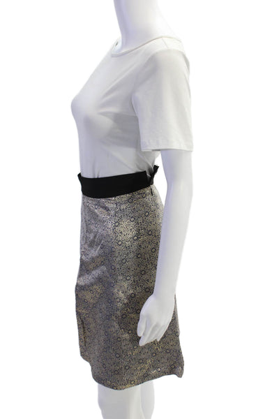 Narciso Rodriguez For Design Nation Womens A Line Skirt Gold Blue Size 8