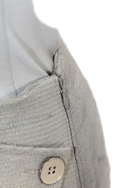 Ted Baker London Womens Button Sides Faux Wrap Mini Skirt Grey Size 3