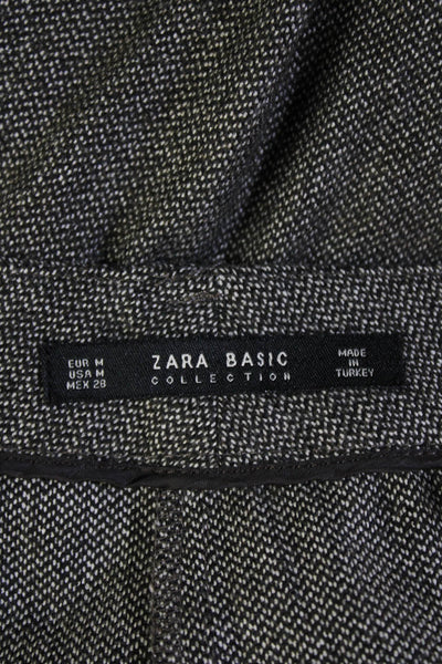 Zara Basic Collection Womens Creased Cuffed Dress Pants Grey Size Medium