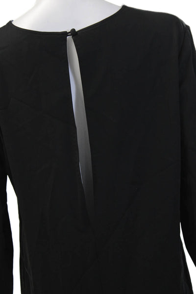 Theory Womens Landain Long Sleeves Shirt Dress Black White Size 10