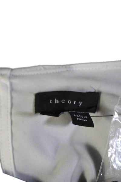 Theory Womens Landain Long Sleeves Shirt Dress Black White Size 10