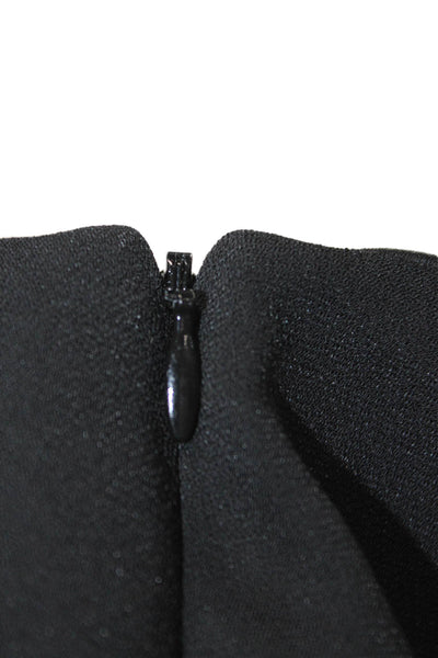 Banana Republic Womens Short Sleeve Round Neck Open Back Top Black Size M