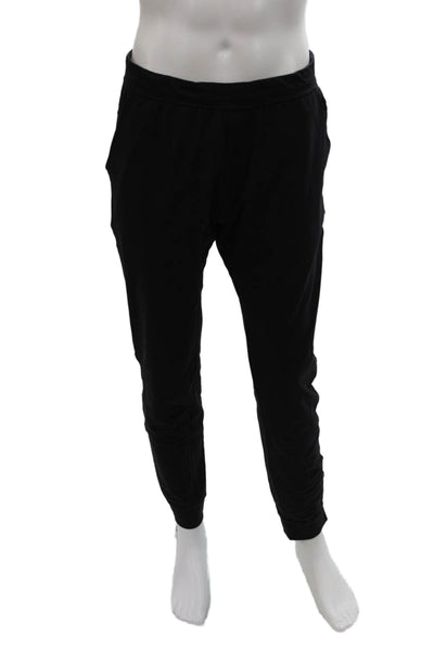 Public Rec Mens Solid Elastic Waist Tapered Sweatpants Black Size 34/34
