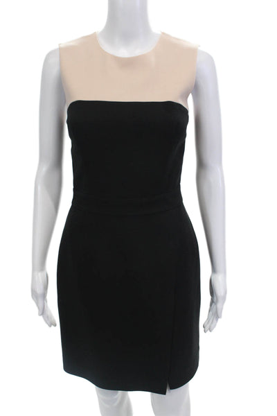 BCBG Max Azria Womens Sleeveless Tinna Front Slit Dress Pink Black Size 2
