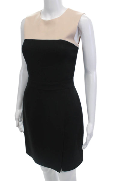 BCBG Max Azria Womens Sleeveless Tinna Front Slit Dress Pink Black Size 2