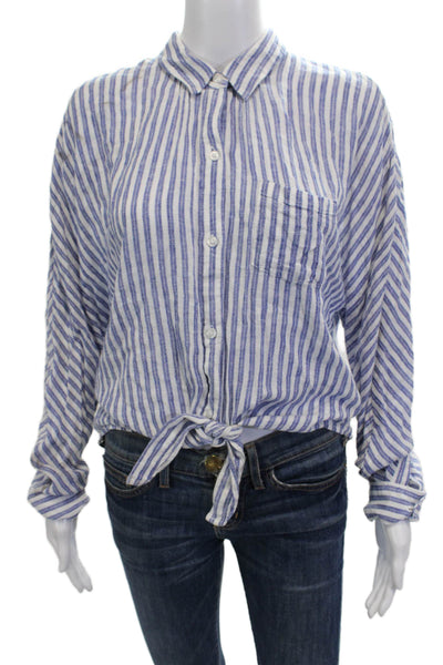 Rails Womens Button-Down Top Blue Size L