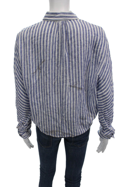 Rails Womens Button-Down Top Blue Size L