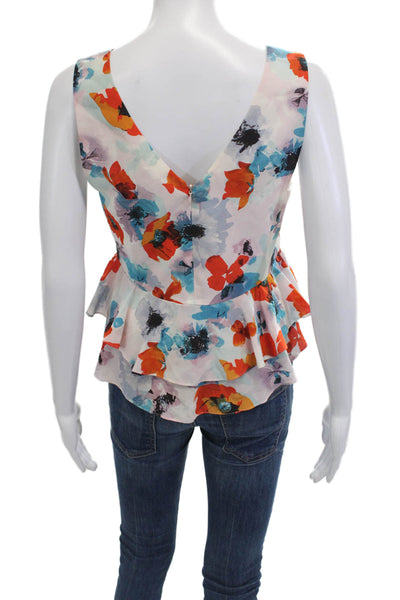 Rebecca Taylor Womens Floral Tank Top Pink Size 0