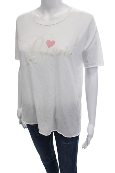 Wildfox Womens Basic T-Shirt White Size M