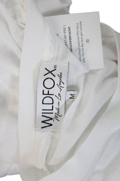Wildfox Womens Basic T-Shirt White Size M