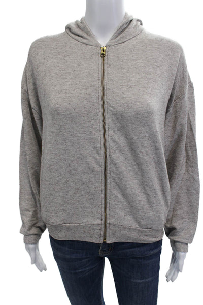 Nation LTD Womens Full-Zip Hoodie Gray Size 3