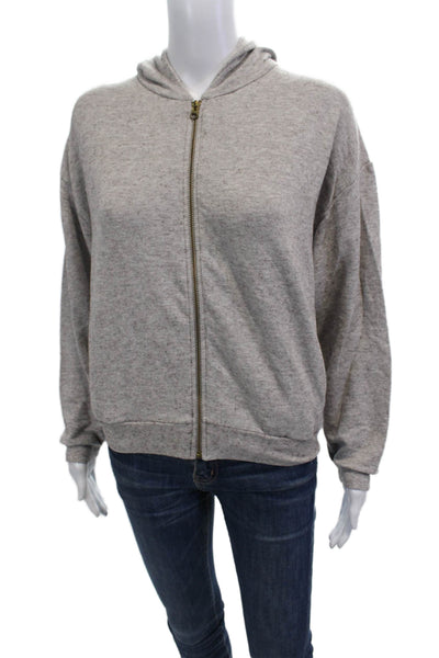 Nation LTD Womens Full-Zip Hoodie Gray Size 3