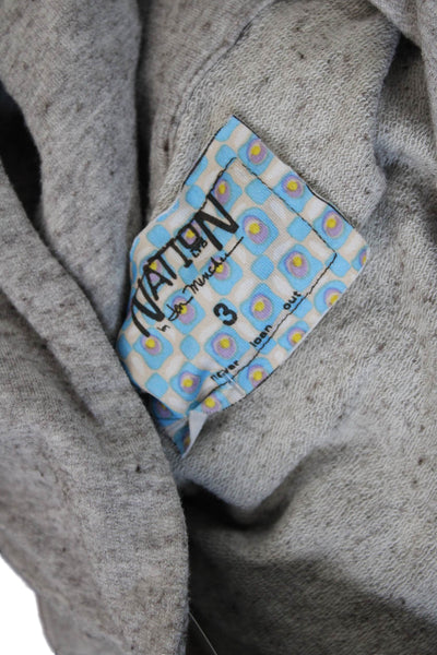 Nation LTD Womens Full-Zip Hoodie Gray Size 3