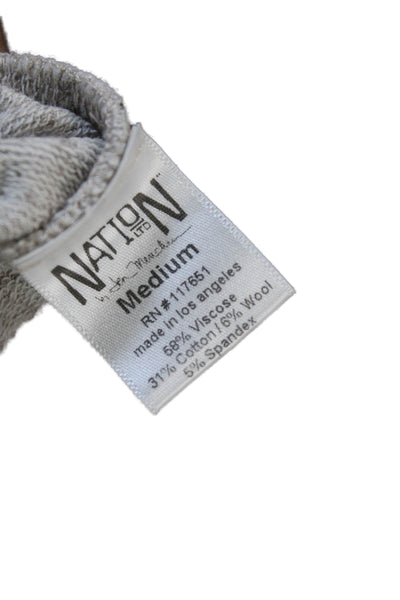 Nation LTD Womens Full-Zip Hoodie Gray Size 3