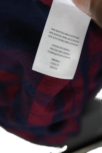 Rails Womens Plaid Button-Down Top Red Size S