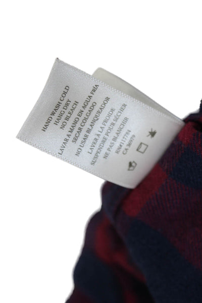 Rails Womens Plaid Button-Down Top Red Size S