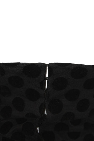 MNG Womens Polka Dot Strapless Corset Blouse Black Size Large