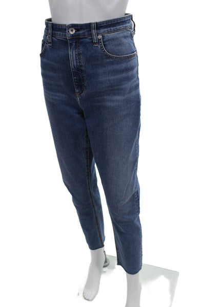 Rag & Bone Womens Nina High Rise Skinny Leg Jeans Blue Cotton Size 32