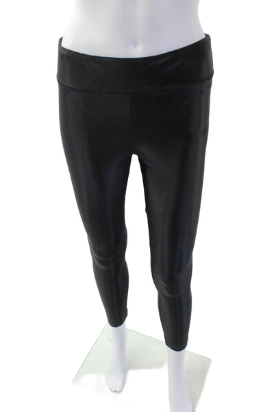 KORAL ACTIVEWEAR Womens High Waisted Pull On Ankle Leggings Black Size M
