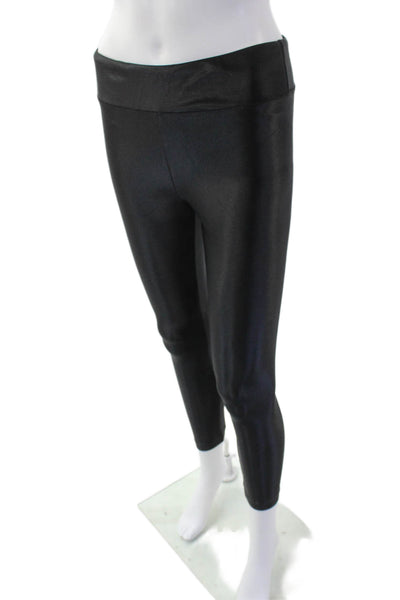 KORAL ACTIVEWEAR Womens High Waisted Pull On Ankle Leggings Black Size M