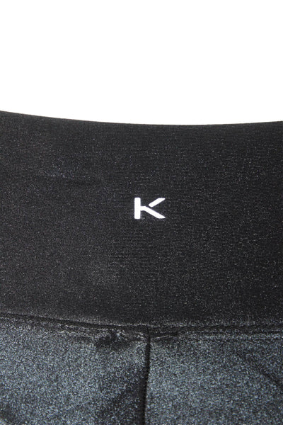 KORAL ACTIVEWEAR Womens High Waisted Pull On Ankle Leggings Black Size M