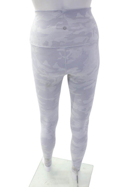 Lululemon Womens Camouflaged Pull On High Waisted Ankle Leggings Gray Size 6