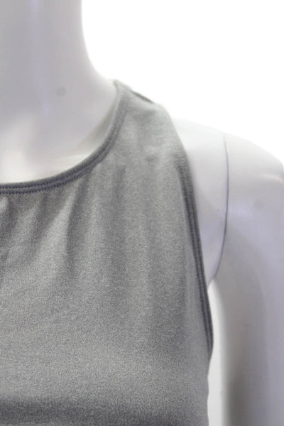 Adam Selman Womens Pull On Ankle Leggings Sports Bra Set Gray Size L