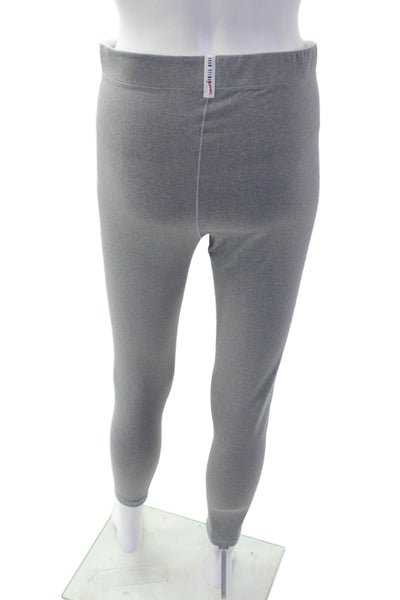 Adam Selman Womens Pull On Ankle Leggings Sports Bra Set Gray Size L
