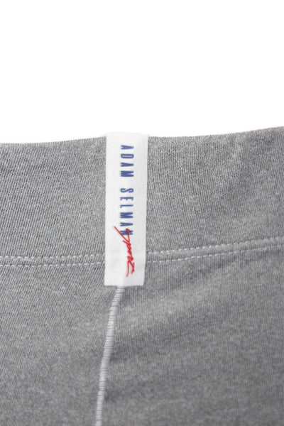 Adam Selman Womens Pull On Ankle Leggings Sports Bra Set Gray Size L