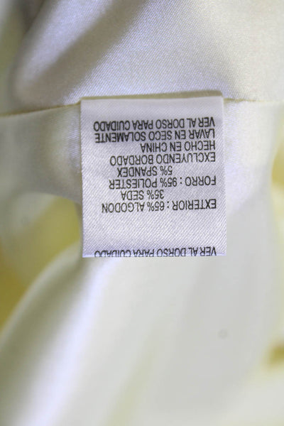 Antonio Melani Womens Floral Embroidered Lined Sleeveless Dress Yellow Size 2
