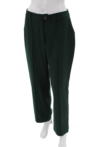 Greylin Anthropologie Womens High Rise Wide Leg Dress Pants Green Size Medium