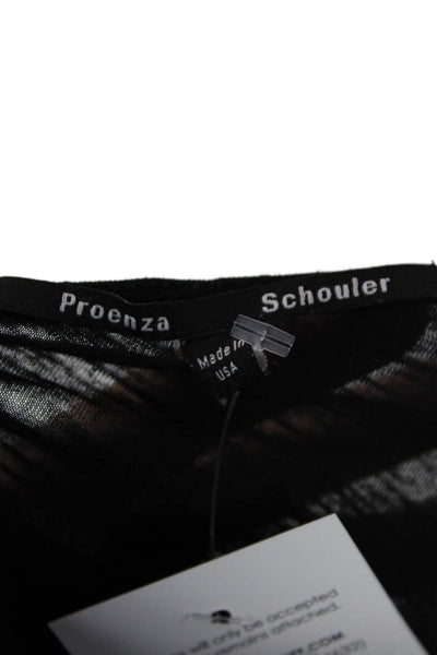 Proenza Schouler Womens Cut Out Sleeve Detail Casual Top Black Size S