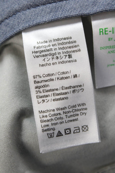 J Crew Mens Cotton Pocketed Flat Front Casual Pants Light Gray Size 34