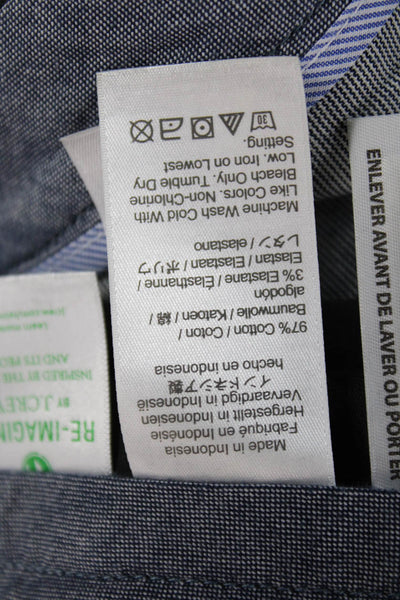 J Crew Mens Cotton Pocketed Straight Legged Pants Dark Green Size 34