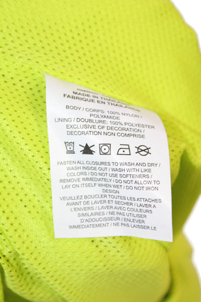 Nike Womens Textured Elastic Waistband Shorts Yellow Size M