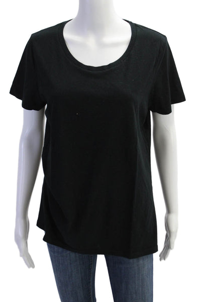 Mossimo Womens Round Neck Short Sleeve Casual Top Black Size XL