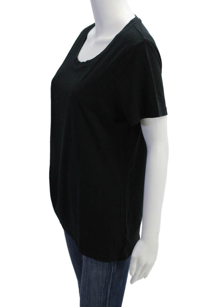 Mossimo Womens Round Neck Short Sleeve Casual Top Black Size XL