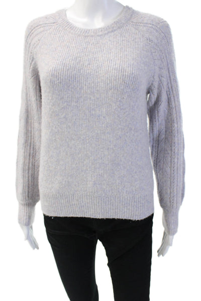 Heartloom Women's Long Sleeves Knit Pullover Sweater Purple Size S