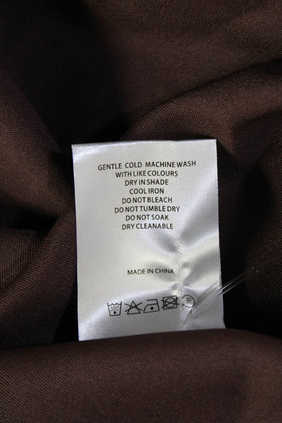 White Fox Women's Spaghetti Straps Cut-Outs Mini Dress Brown Size S