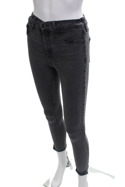 Rag & Bone Womens Modal Zip Button Skinny Leg Jeans Gray Size EUR 25