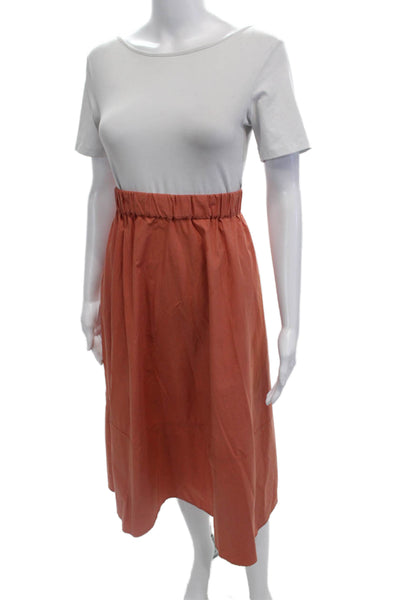 Ba&Sh Womens Textured Elastic Waistband Skirt Pink Size 0