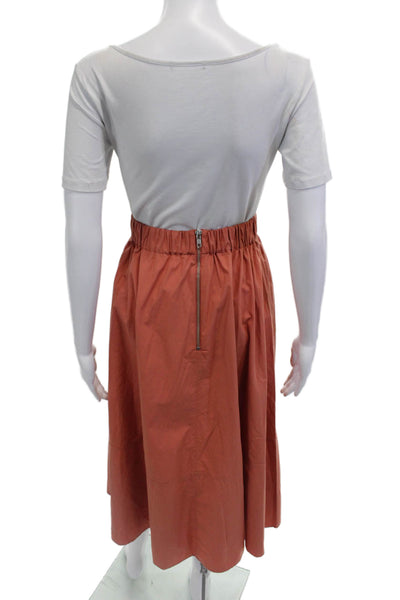 Ba&Sh Womens Textured Elastic Waistband Skirt Pink Size 0