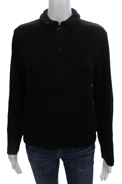 Zara Womens Long Sleeve V-neck Knitted Sweater Black Size L