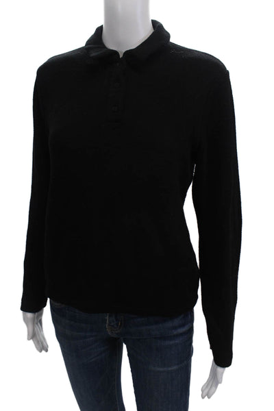 Zara Womens Long Sleeve V-neck Knitted Sweater Black Size L