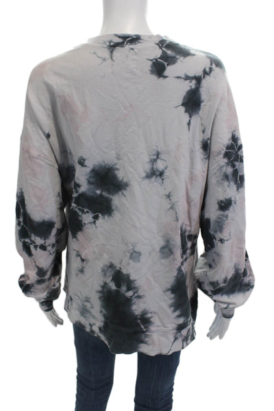 Electric & Rose Womens Tie Dye Print Sweater Blue Pink Cotton Size Small
