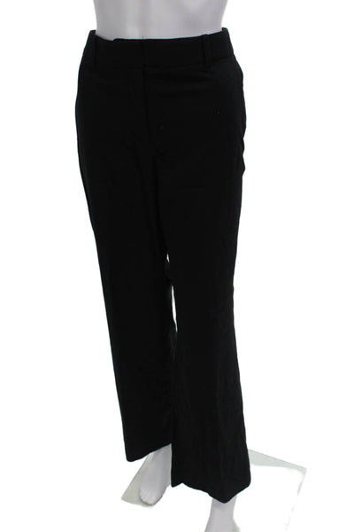 Talbots Womens Wool Pocketed Wide Legged Dress Pants Black Size 12