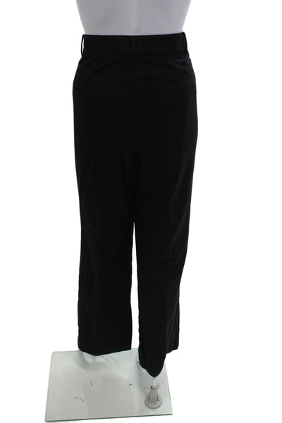 Talbots Womens Wool Pocketed Wide Legged Dress Pants Black Size 12