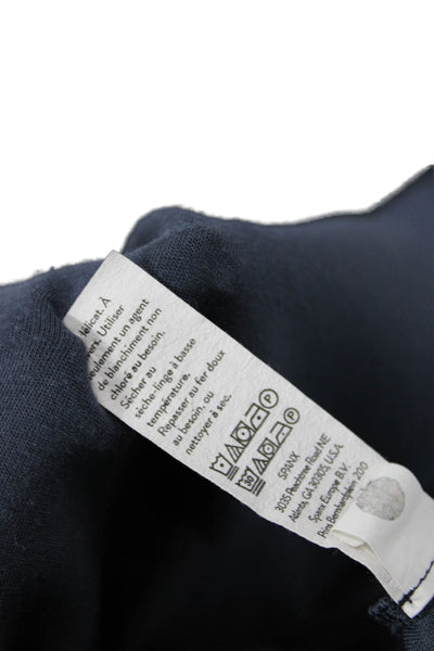 Spanx Womens High Rise Drawstring Knit Wide Leg Pants Navy Size Small