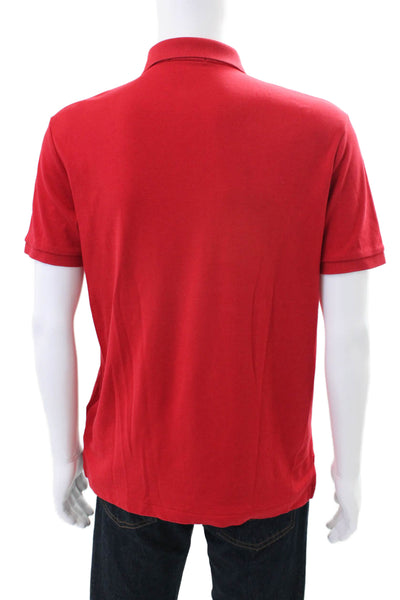 Polo Ralph Lauren Mens Short Sleeves Rugby Shirt Red Cotton Size Small