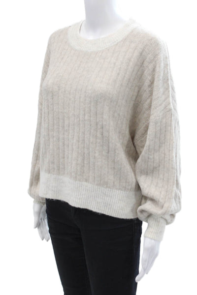 Sincerely Jules Womens Cotton Long Sleeve Round Neck Sweater Nude Size L